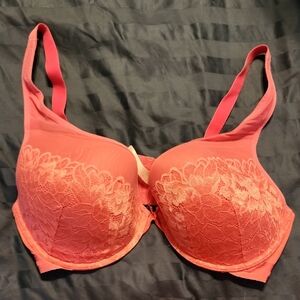 Elegant Lace Women's Bra - Coral 44D From Lane Bryant